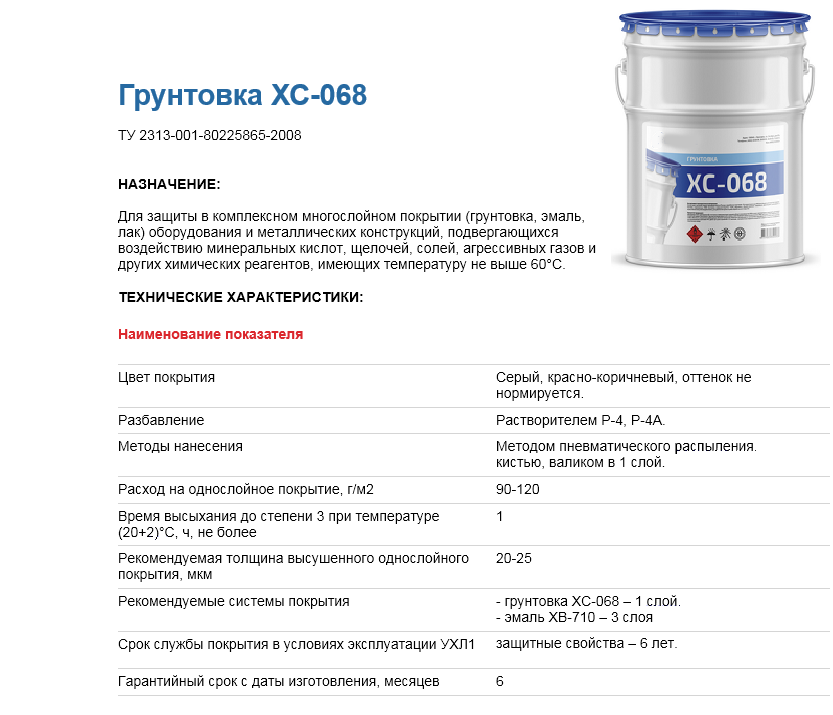 Грунтовка ХС-068